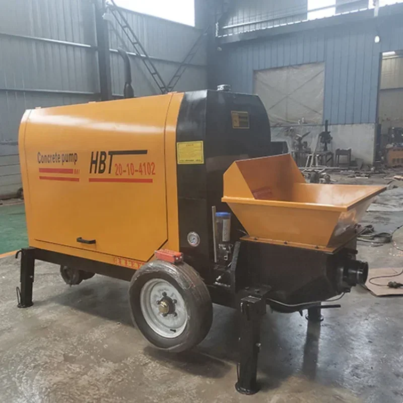 YG New Factory Diesel Trailer Pumps High Quality Popular Concrete Pumping Equipment Small Portable Concrete Mixer with Pump Sale