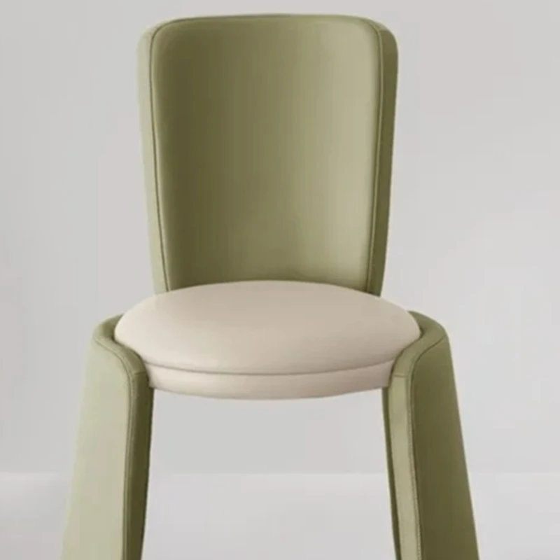 

Modern minimalist leather dining chair, hotel dining room single chair