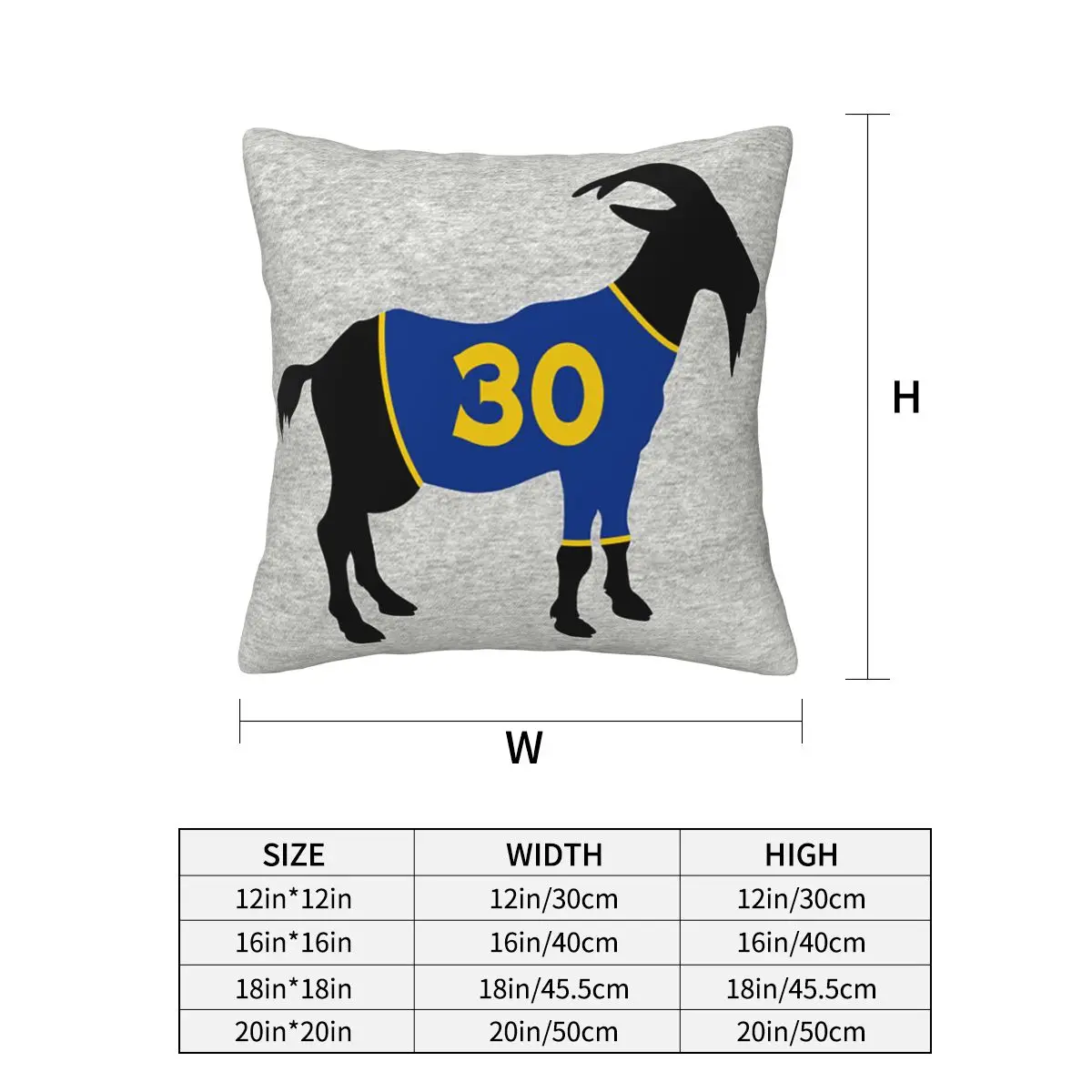 Steph Curry Goat Square Pillowcase Pillow Cover Cushion Decor Comfort Throw Pillow for Home Bedroom