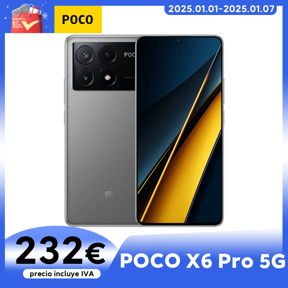 Global Version POCO X6 Pro MediaTek Dimensity 8300-Ultra CrystalRes 120Hz FIow AMOLED Display 64MP Triple Camera OIS 67W 5000mAh