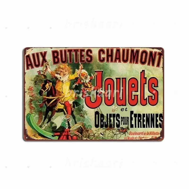 Aux Buttes Chaumont Friends-letreros de Metal, placa de pared para Club, decoración, Pub, garaje, carteles de Metal