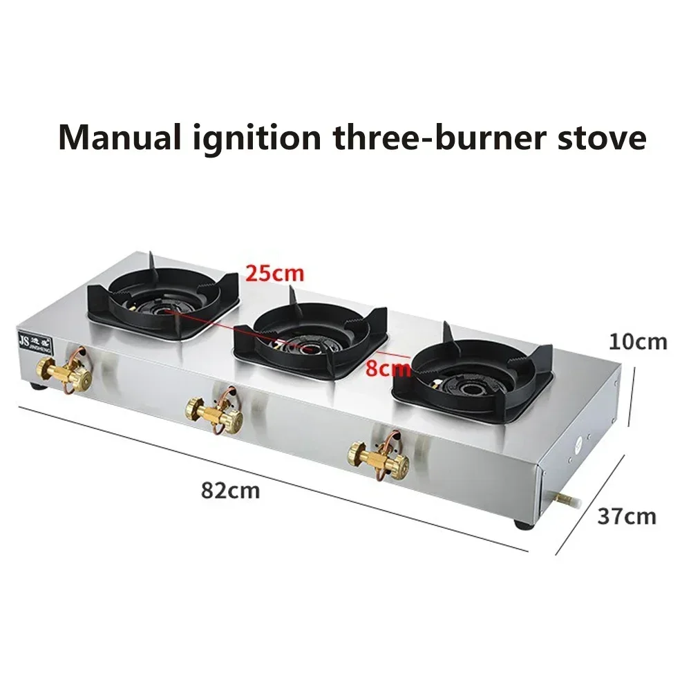 Commercial Gas Stove Fierce Medium Pressure Burner Cooktop Clay Pot Stove Commercial Multi-burner Stainless Steel Gas Stove.