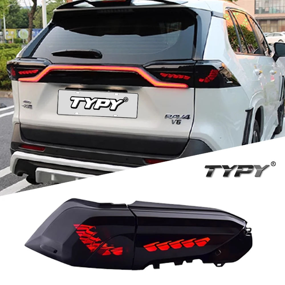 TYPY Car Styling Taillight Assembly For Toyota RAV4 Tailights 2019-2022 Upgrade Modified to NEW Toyota Dynamic Turn Signal Lamp