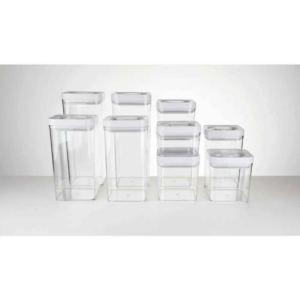 

BPA Free Airtight Food Storage Containers Set, 10-Piece Stackable Kitchen Pantry Organizers for Freshness