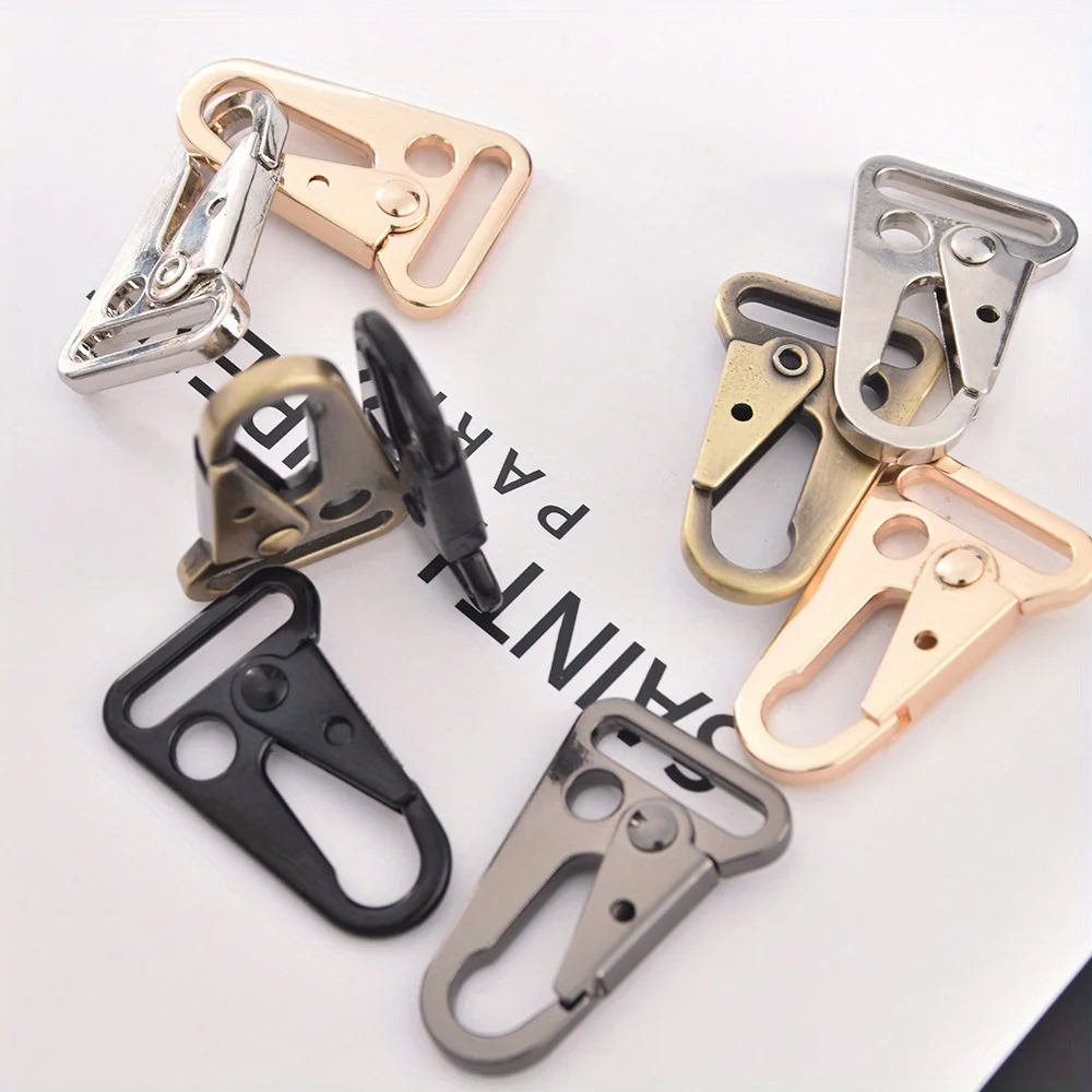 2pcs Metal Strap Buckles Bag Snap Trigger Hooks Webbing Chain Clasp Dog Collar Buckle DIY Hardware Accessories