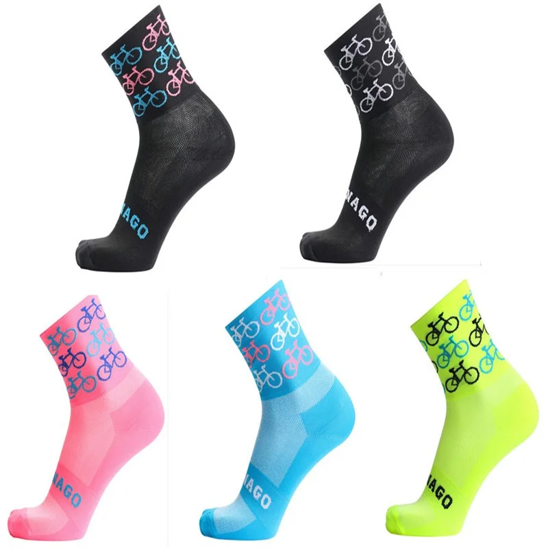 Chaussettes de sport professionnelles pour le cyclisme, accessoire de marque de qualité, confortables, pour vélo de route et VTT, 2022