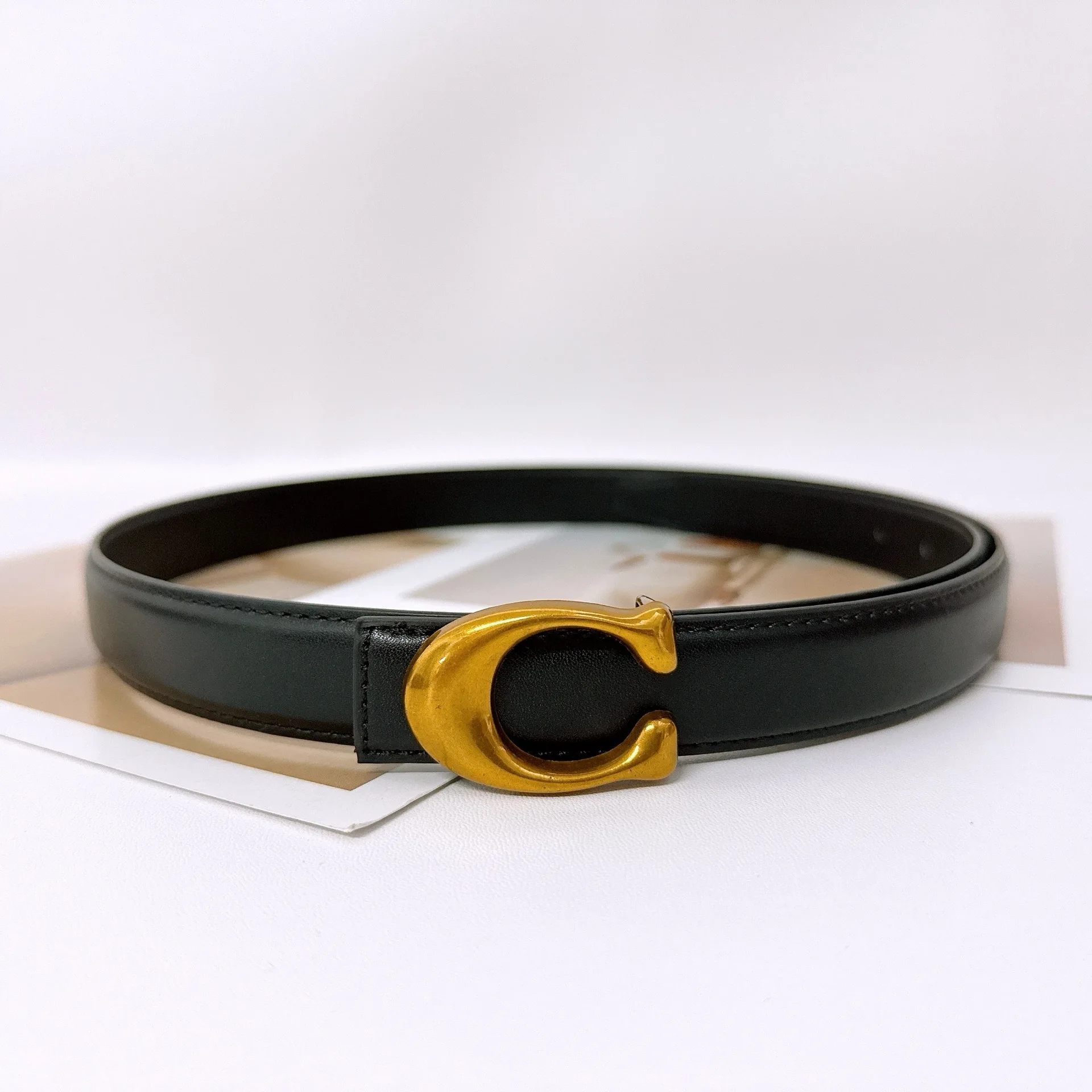 2025 Nuovo Sottile 2.5 CENTIMETRI di Lusso di Marca Famose Donne Cintura di Designer di Moda In Pelle Delle Donne Della Cintura Della Ragazza Delle Signore per le donne vestono Abbigliamento