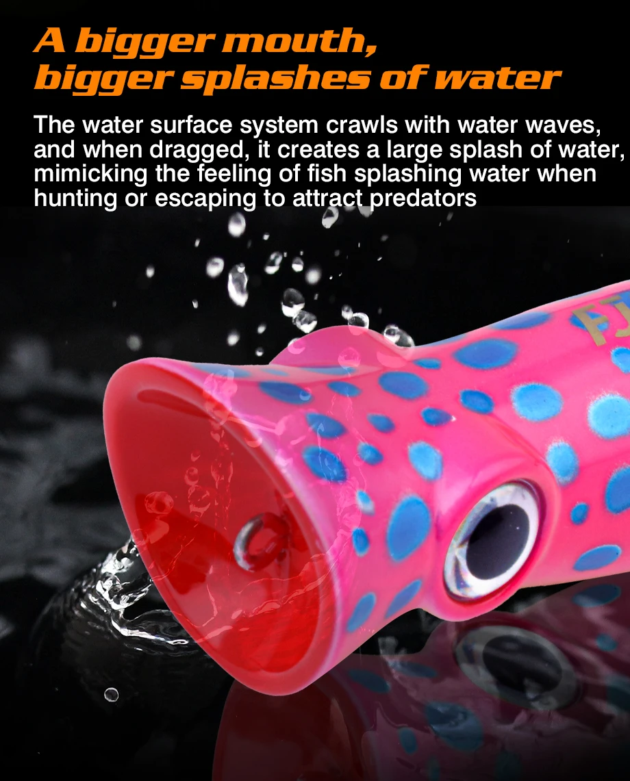 FJORD 80mm 14g Popper Glow Angelköder Swimbait Schwimmende Harte Köder Hechtbarsch Meer Salzwasser Oberfläche Walker Angelzubehör – Detail 4