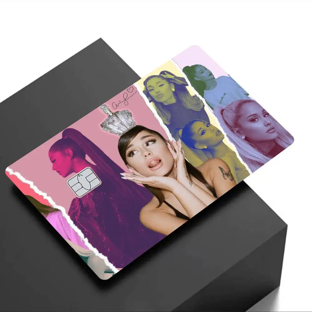Classic Pop Singer A-Ariana G-Grande Diy Credit Debit Card Sticker Party Sticker Decoration Waterproof Small Chip Card