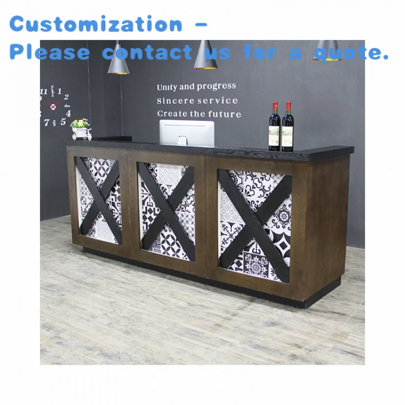 

custom.Kainice Hot Sales Black White Checkout Counter Check Out Counter Supermarket Reception Desks Shop