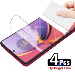 4PCS Hydrogel Film For Motorola Moto G84 G54 G51 G22 G14 Screen Protector For Motorola Edge 30 50 Ultra 40 Neo Pro Soft Gel Film