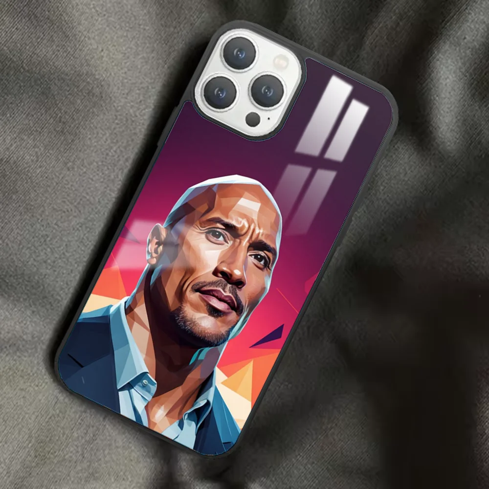 The Rock Dwayne Johnson Phone Case For iPhone 16 15 14 13 12 11 Pro Max Plus Mini PC Fashion High Quality mirror phone case