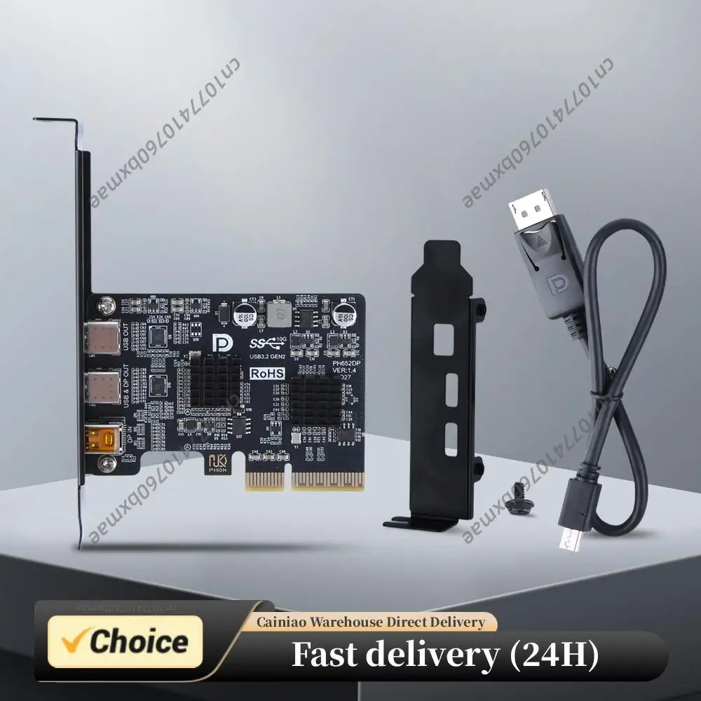 

Контроллер-адаптер Type-C ASM3142 USB 3.1 10 Гбит/с Gen 2, плата расширения, док-станция с двумя портами USB-C для настольных ПК