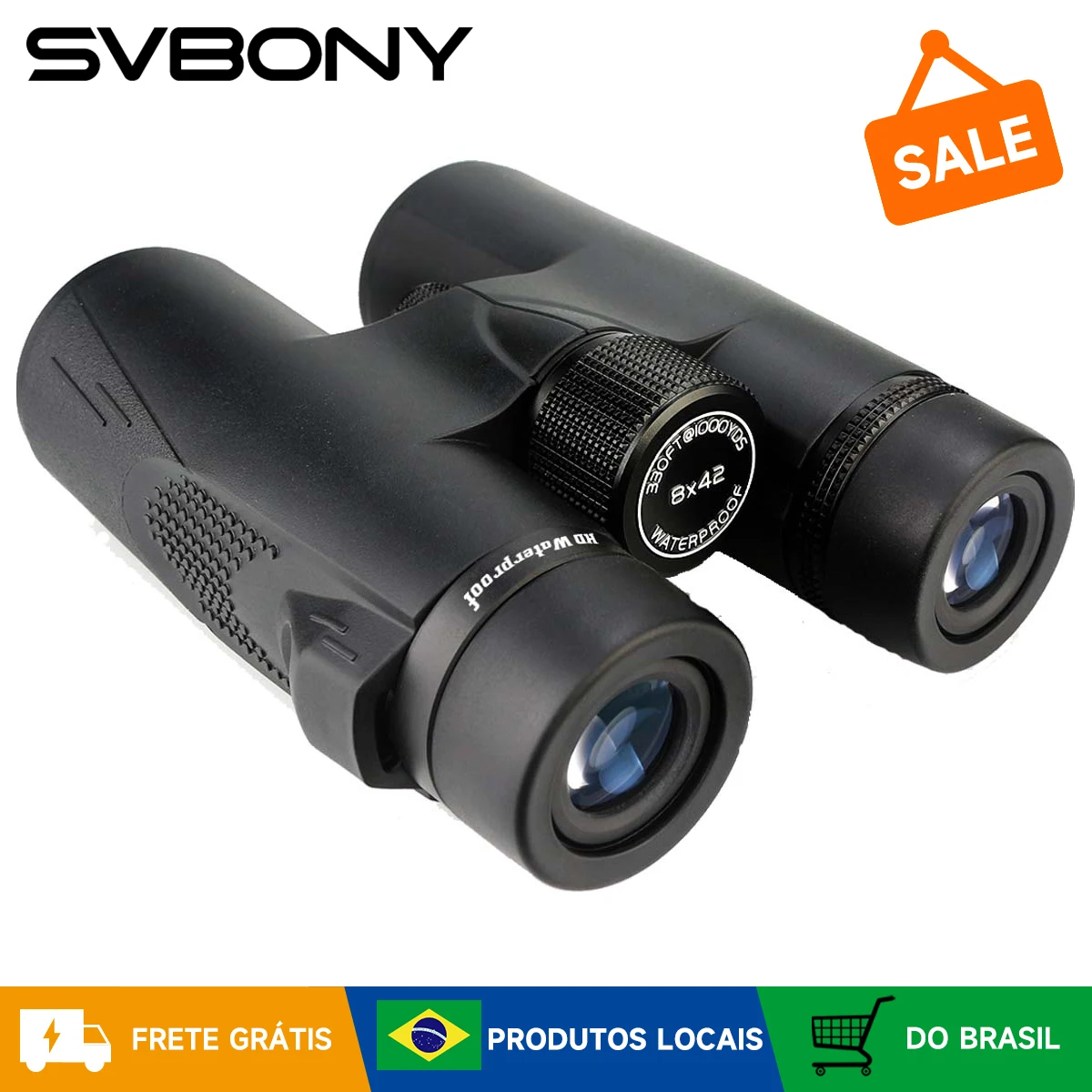 Binóculos Svbony SV47 para adultos, 8x32/8x42/10x42 Bak4 Prisma HD FMC Lente à prova d'água para observação da natureza Safari Watch Bird