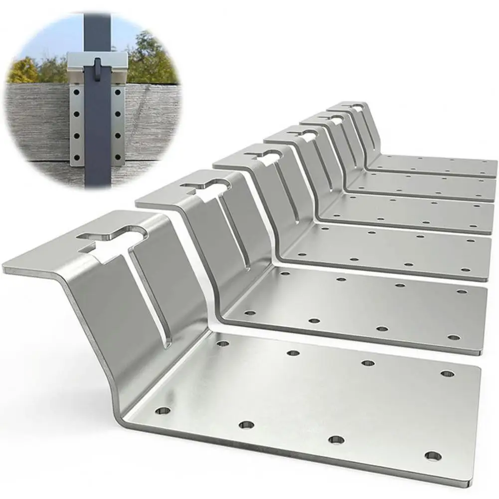 Mounting Bracket Heavy Duty Flat Bracket Set for Furniture Fence Posts Corrosion Resistant Corner Accessories Easy for Sturdy