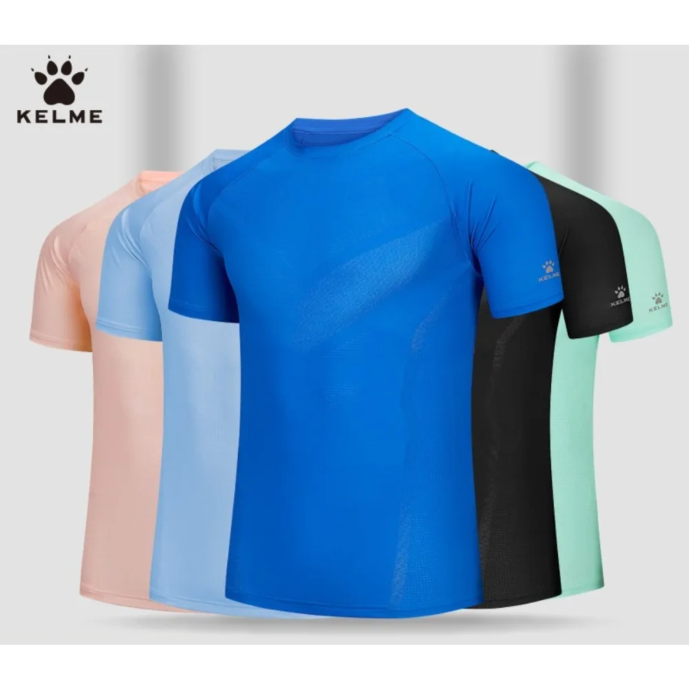 KELME Men's Cool-Sensing Quick-Drying T-Shirt, Sweat Dries Instantly for A Refreshing Feel, Perfect for Fitness and Soccer – One