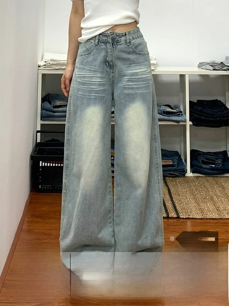 

Женские прямые джинсы больших размеров, широкие джинсовые брюки с вышивкой, осень-зима, эффект похудения, повседневная одежда