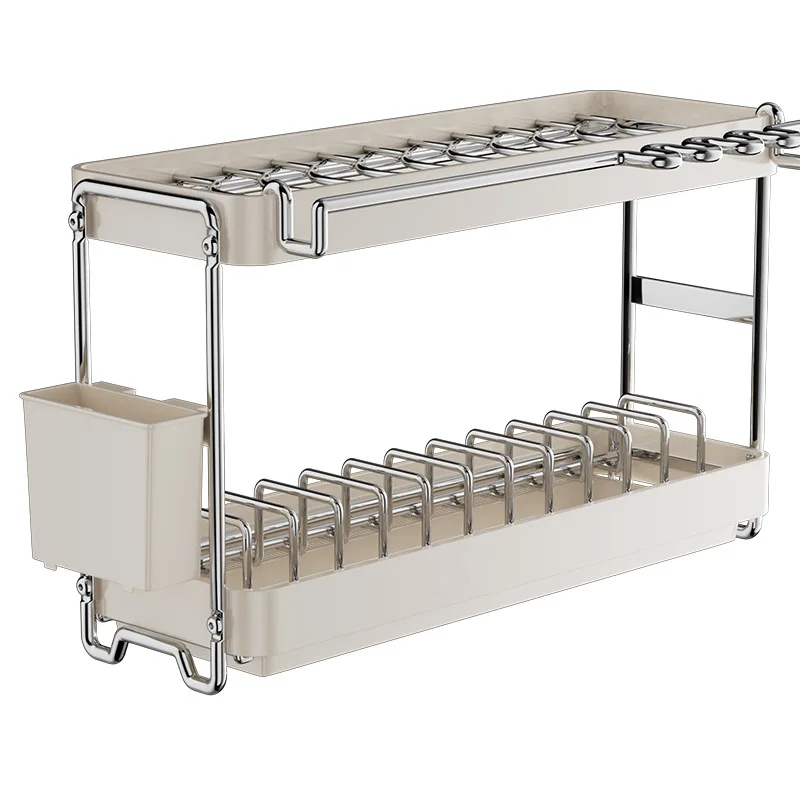 

Dish Drying Rack Stainless Steel Bowl Holder Household Kitchen Over Sink Drainer Draining Rack Coutertop Plate Chopstick Storage