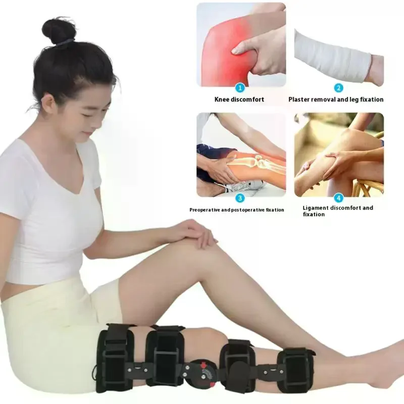 Support Stabilizer After Surgery Adjustable Hinged Knee Brace Knee Joint Fixation Stretcher Leg Recovery Stabilizers Orthopedic