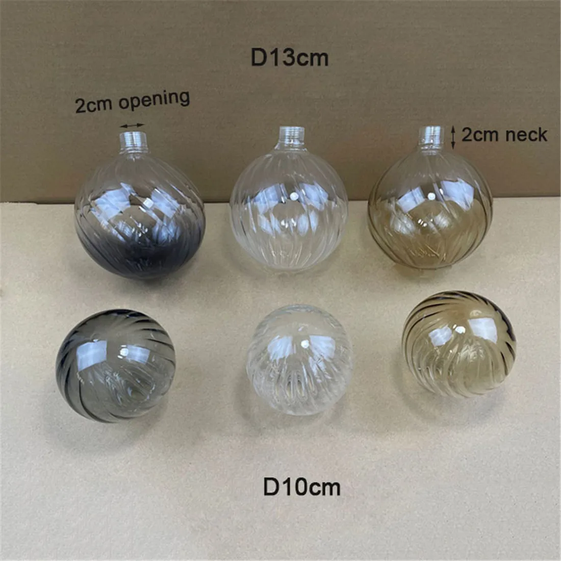 Art 2cm opening G9 Glass shade replacement with 2cm thread neck clear fading grey cognac globe pumpkin D10cm D13cm G9 lamp cover