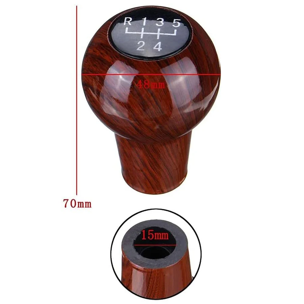 

5 Speed Manual Car Gear Shift Knob Shifter Lever Handle Stick Silver ABS_X01A