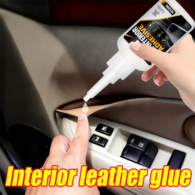 KJM Car Headliner Adhesive 30ml Interior Roof Repair Glue For Leather Fabric Ceiling Liner Trim Strong Bond Auto Upholstery Glue