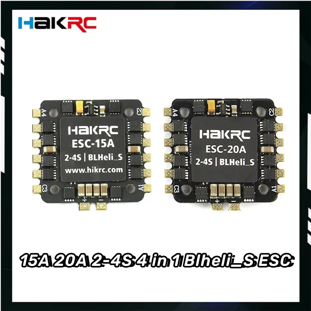 HAKRC 15A 25A 2-4S 4 in 1 Blheli_S ESC Dshot600 20x20mm for RC FPV Racing Drone