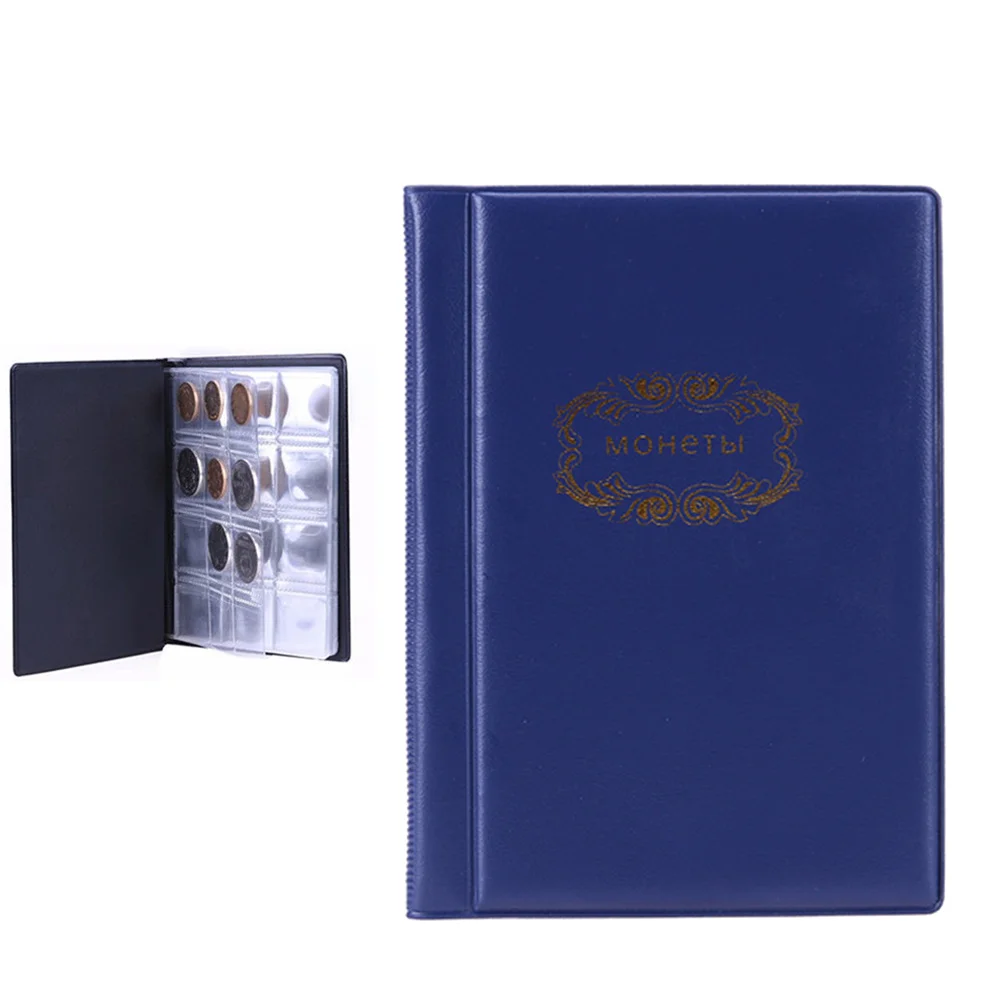 

120 Pockets Coins Album Collection Book Russian Language Cover Mini Coin Storage Album for Collection Collector Holders Gifts Su