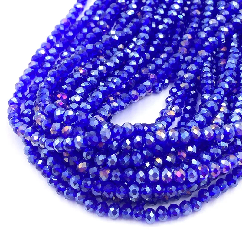 2 3 4 6 8mm Crystal Beads Rondelle Loose Spacer Glass Faceted Beads for Jewelry Making DIY Needlework Bracelet Accessories