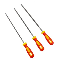 1Pc 5/32 7/32 3/16 Inch Steel Chainsaw Chain Sharpening File with Plastic Handle, 4mm/4.8mm/5.5mm Round Chain Saw Sharpener File