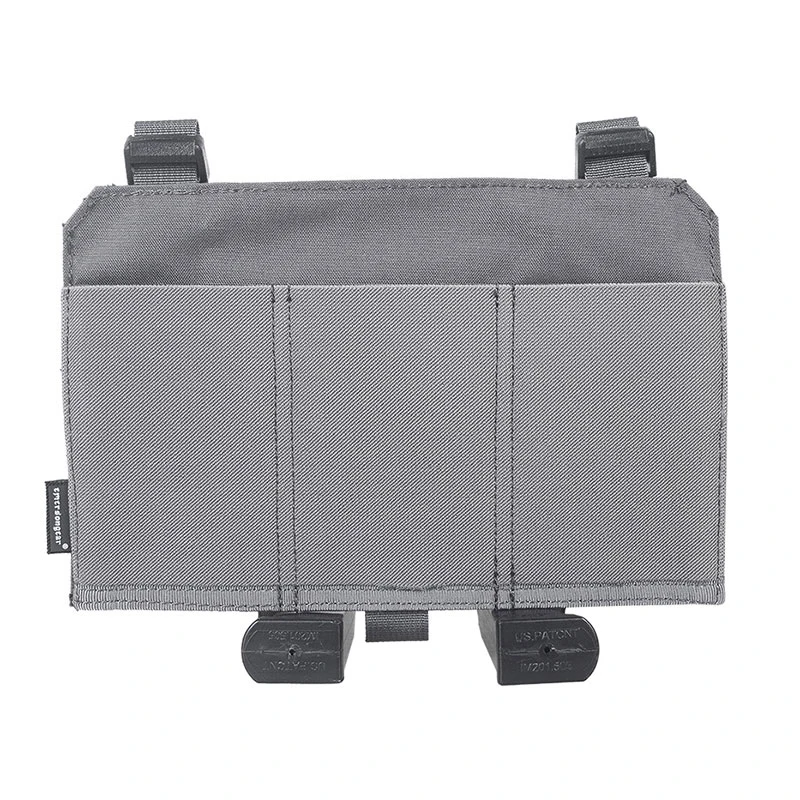 Emersongear Gummi Stil Triple M4 Magazin Tasche Panel Schnelle Clip Vorne Mag Tasche Abnehmbare Platebag Für APC Jagd Weste Airsoft