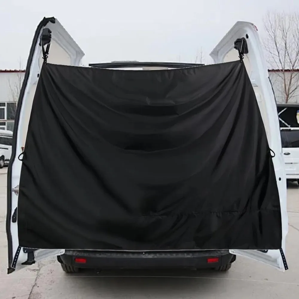

Oxford Cloth Camper Van Curtain Car Sunshade Outdoor Shower Curtain Rear Door Curtain Black Blackout Screen Shade Cover