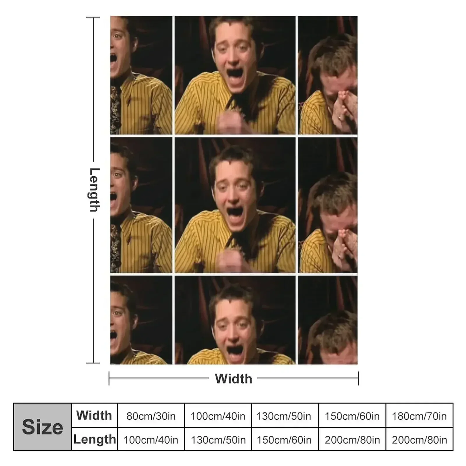 elijah wood laughing Throw Blanket Sofa Quilt Fashion Sofas For Baby Luxury Designer Furry Winter beds Blankets