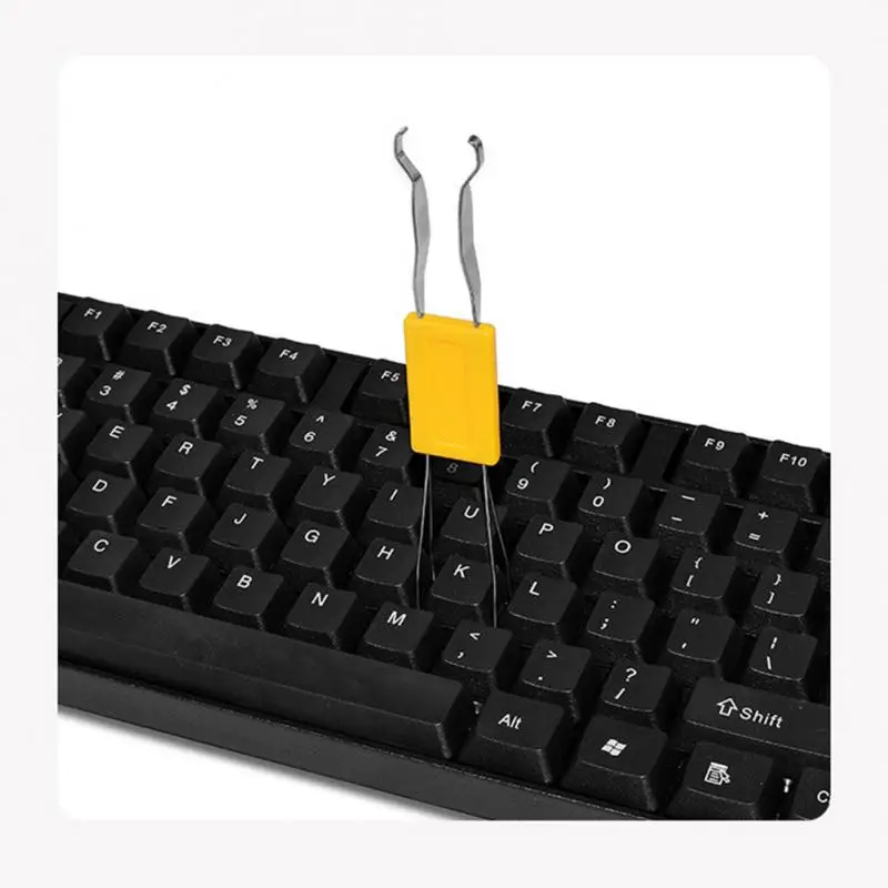 Keycaps PULLER อุปกรณ์เสริมขน 2 In 1 สําหรับคีย์บอร์ดสวิทช์ Remover เครื่องมือ Universal Black Fixing ทนทานใช้งานง่าย