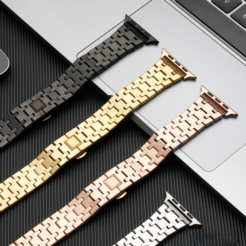 

Stainless Steel Watch Strap Band for Apple Watch S9 8 7 6 Watchbands for Iwatch Series 5 4 38mm 42mm 49mm for Huawei GT4 3 46mm