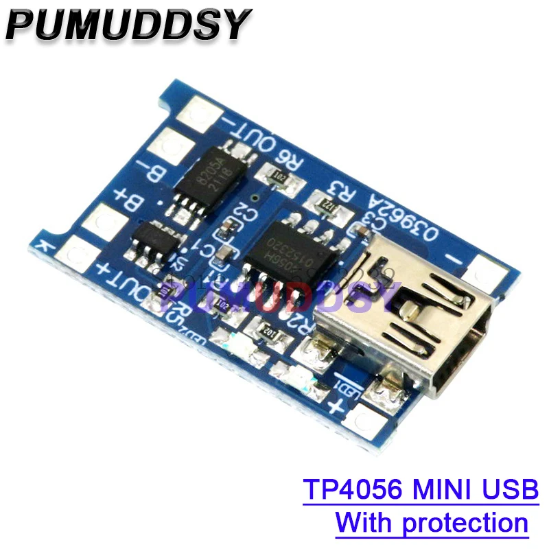 5PCS 5V Micro USB 1A 18650 TP4056 Lithium Battery Charging Board With Protection Charger Module TYPE-C/Micro/Mini USB