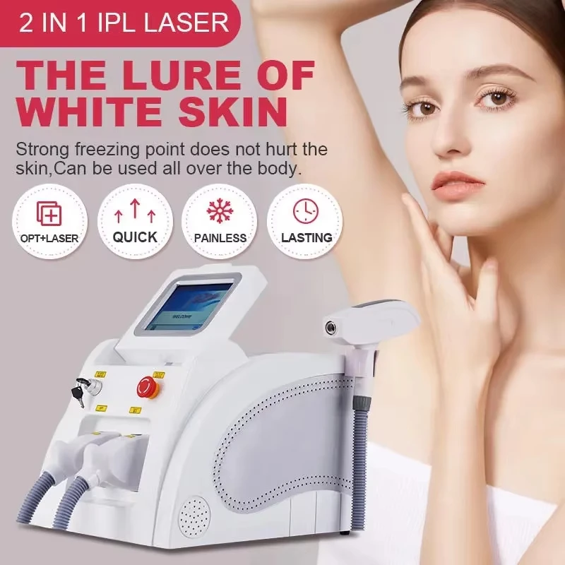 

Multifunctional 2 In 1 IPL OPT Epilator Laser Hair Removal Machine Laser Tattoo Remover ND Yag Laser Remove Tattoo