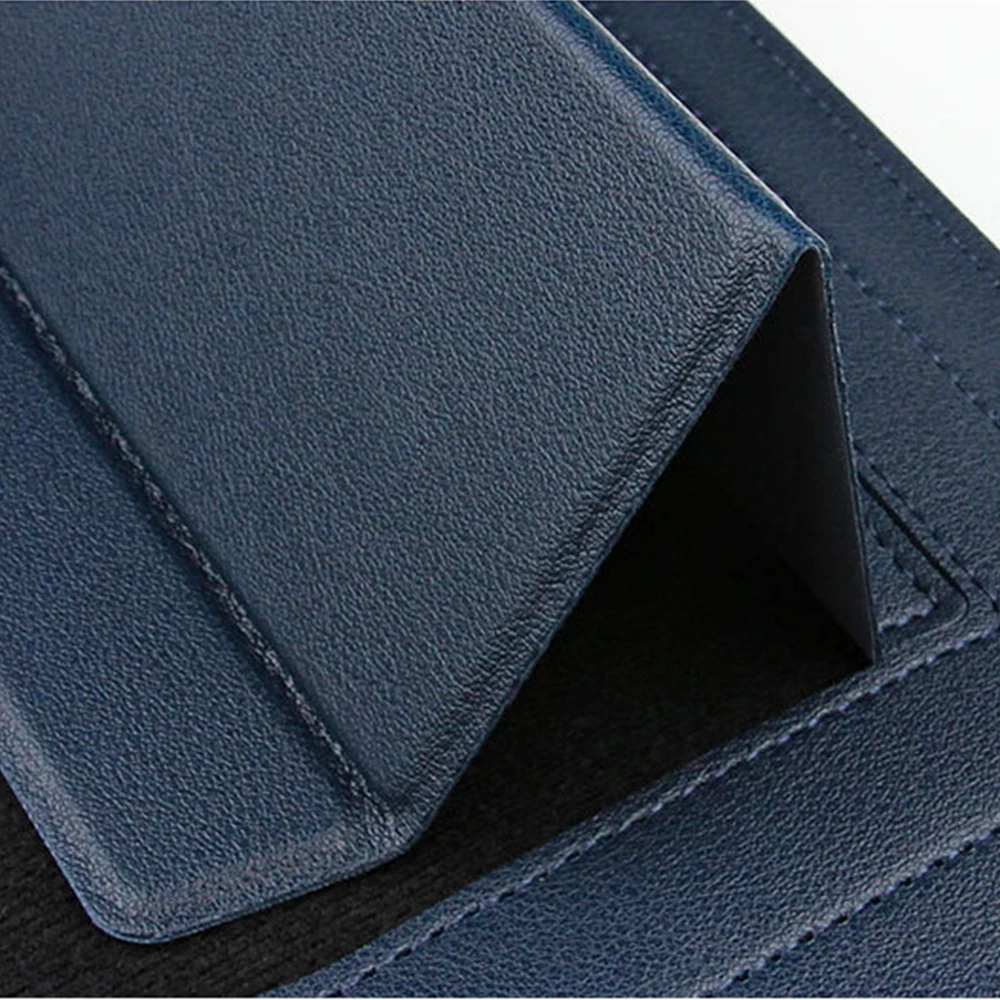 Business Office Commuting Personalized Laptop Pouch Luxury PU Leather Protective Laptop Sleeve With Stand Charger Storage Bag