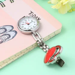Relojes para hombre decoración Retro enfermera bolsillo creativo colgante en forma de corazón cuarzo número 89X26X16CM moda rojo señorita