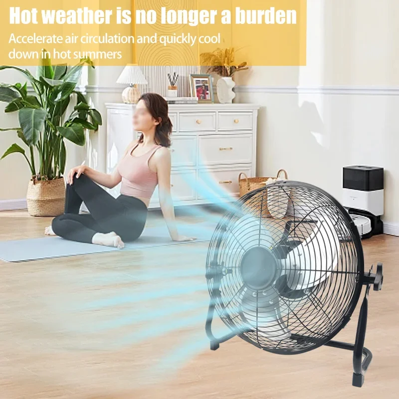 Outdoor Strong Wind Brushless Motor Floor Mounted Electric Fan Household and Commercial Fan For DeWalt 20V Li-ion Battery DCB206