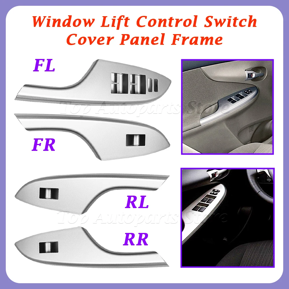 

For LHD Car Window Lift Control Switch Cover Panel Frame For Toyota Corolla 2007 - 2013 For Left Hand Drive Car 1PC Accessories