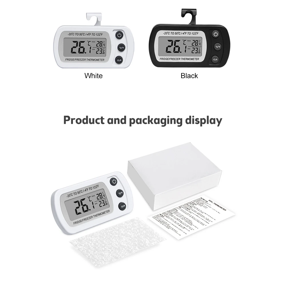 Hanging Household Mini Digital Electronic Fridge Frost Freezer Room LCD Refrigerator Thermometer Meter With Hook -20°C~50°C