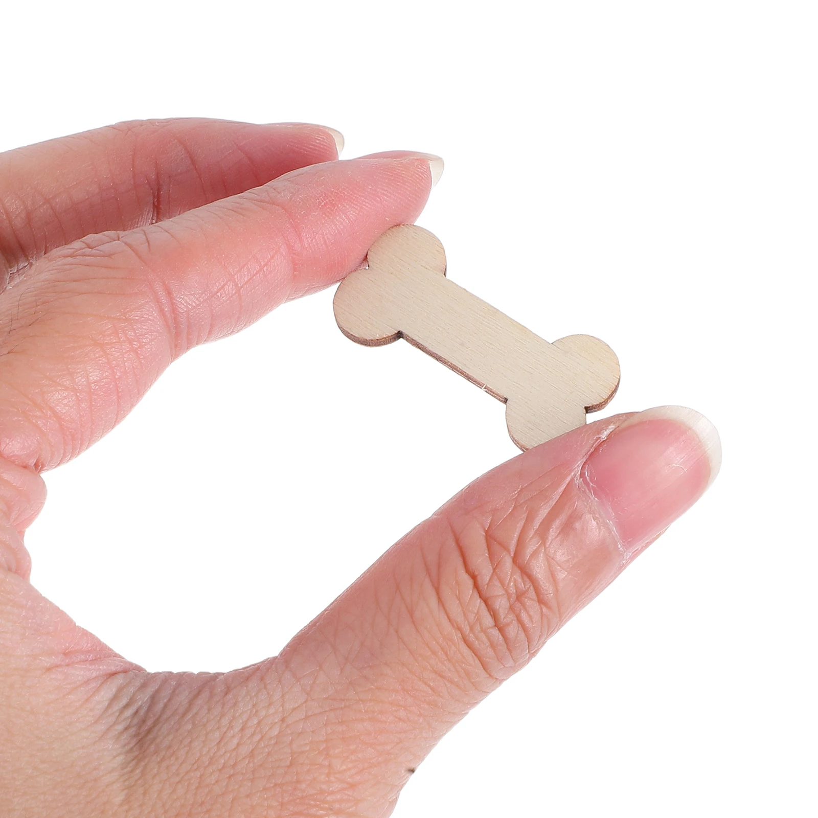 

100Pcs Unfinished Wood Dog Bone Cutouts Rustic Craft Decorations DIY Wood Projects Signs Tags Christmas Nursery Wall Ornaments