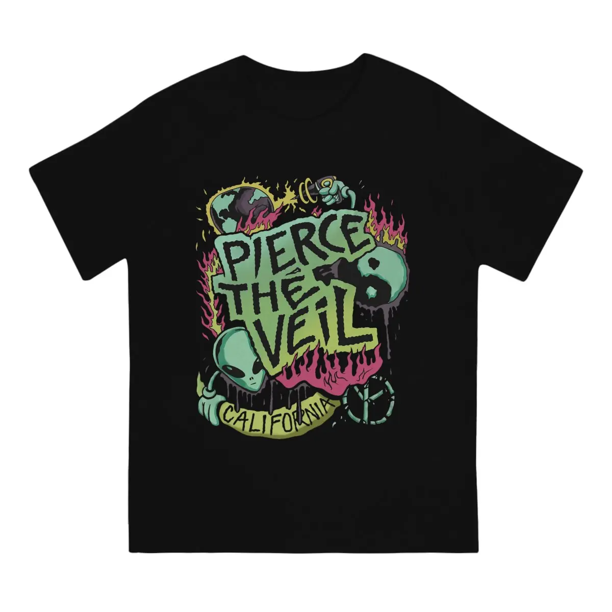 Hot selling in Summer Men's and Women's T-shirts  Pierce The Veil Band Vintage Summer top Street Clothing S-6XL