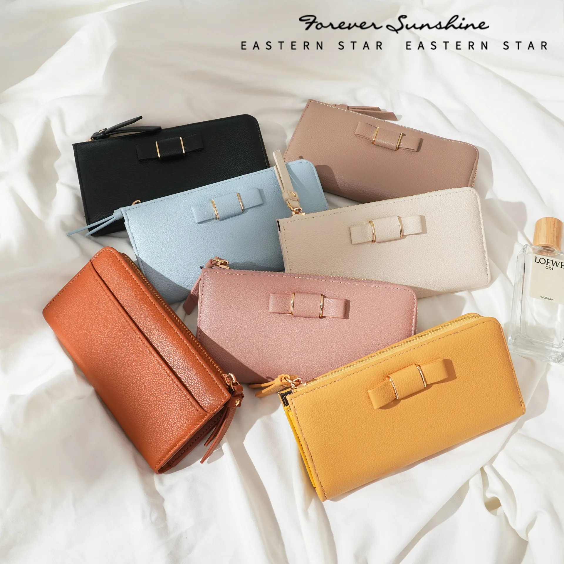 Fashion Women's Purses PU Leather Short Billfold Card Holder Wallets Handbags for Women Bags with Zip Coin Pocket Lychee Pattern