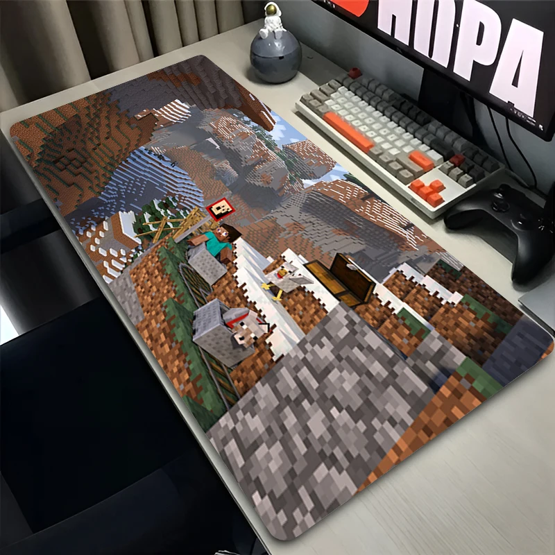 Accessori da gioco XXL Cartoon Gamer Tastiera Tappetino da scrivania M-minecraftS Tappetino per mouse Tappetino per mouse in gomma antiscivolo per notebook portatile