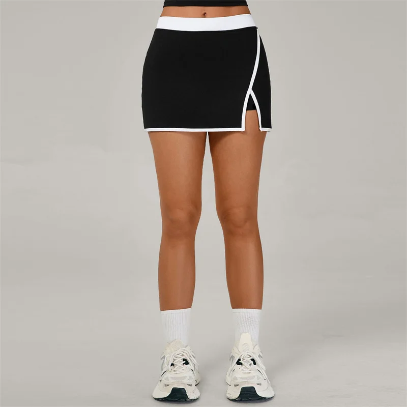 

TRY TO BN Спортивная юбка с разрезом, теннисные шорты для йоги, женские дышащие шорты для фитнеса, бега, велоспорта, тренажерного зала, одежда с карманом