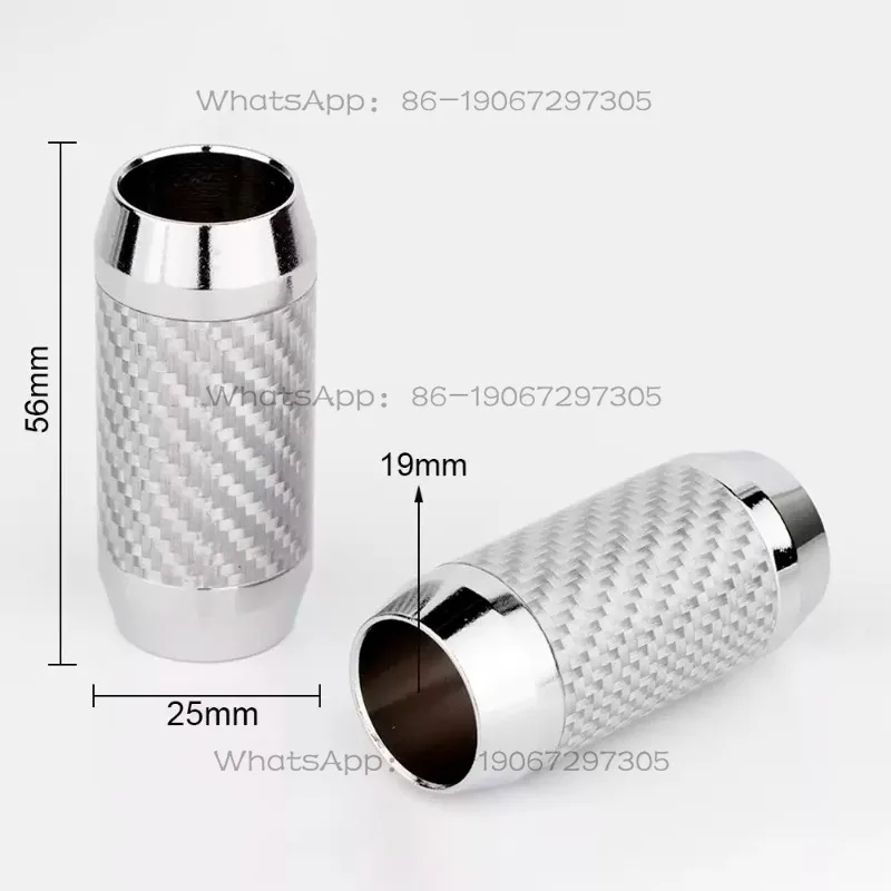 Aluminum Alloy Carbon Fiber Fever Power Cord Splitter Through Hole 19mm DIY Speaker Cable Sleeve