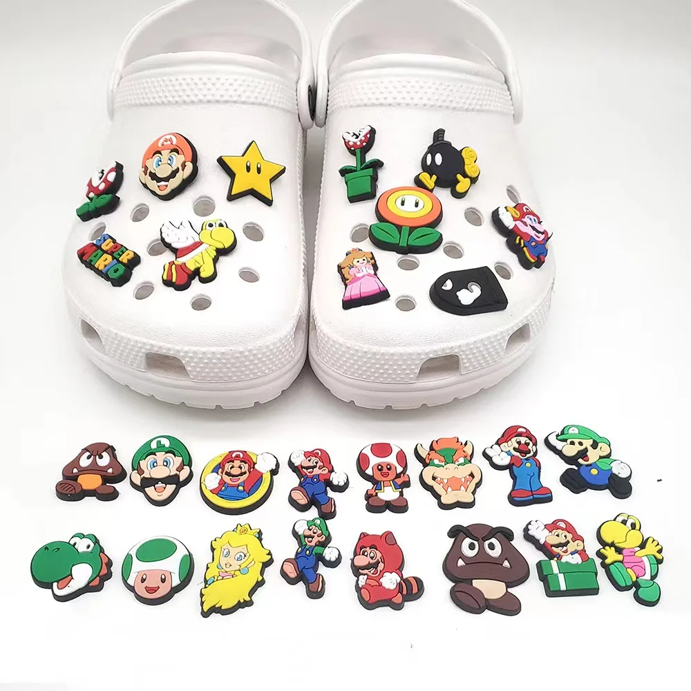 6/27 Stuks Cartoon Anime Schoen Bedels Schoen Gesp Decoratie Kinderen Favoriete Party Cadeaus Vakantie Geschenken Sandalen Accessoires