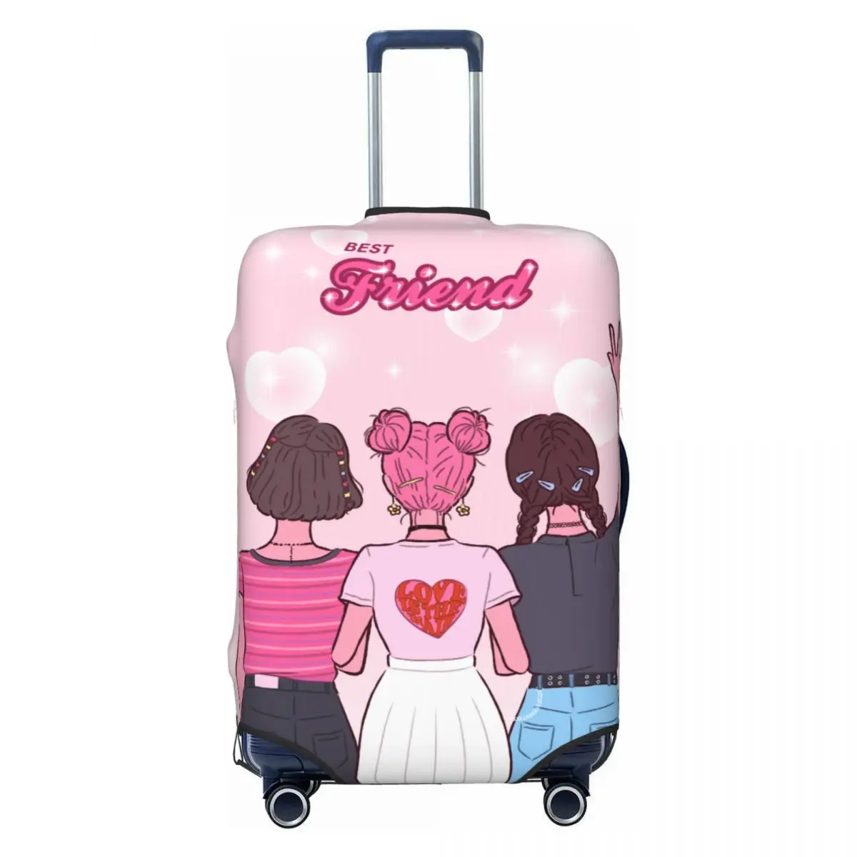 Stylish Y2k Suitcase Cover Cool Girl Cartoon Useful Cruise Trip Protection Luggage Case Holiday Christmas Gift